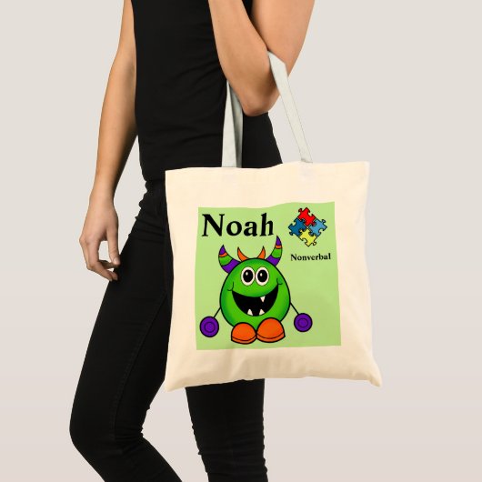 Halloween Trick or treat Bag NAME Autisme Puzzle Tote Bag (Voorkant (product))