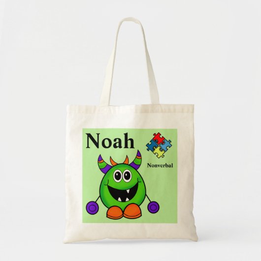 Halloween Trick or treat Bag NAME Autisme Puzzle Tote Bag (Voorkant)