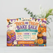 Halloween Trick-or-Treat Bakverkoop Kaart (Staand voorkant)