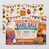 Halloween Trick-or-Treat Bakverkoop Kaart (Voorkant / Achterkant)