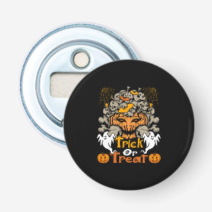 Halloween Trick or treat Birthday Button Flesopener