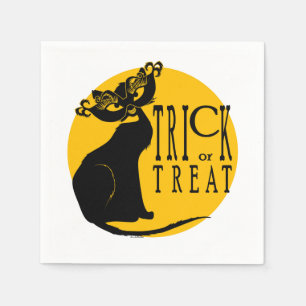 Halloween Trick or treat Black Cat Napkins Servet