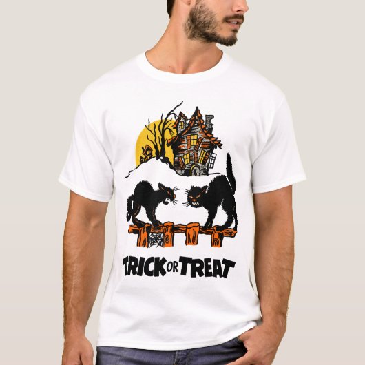  Halloween - Trick or treat Black Cats T-shirt (Voorkant)