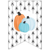 Halloween TRICK OR TREAT Blue Pomkins and spiders Vlaggetjes (Eerste vlag)