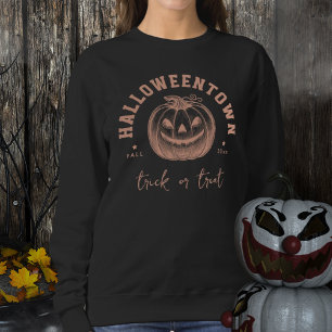 Halloween Trick or Treat Boosaardige Oranje Pompoe Trui