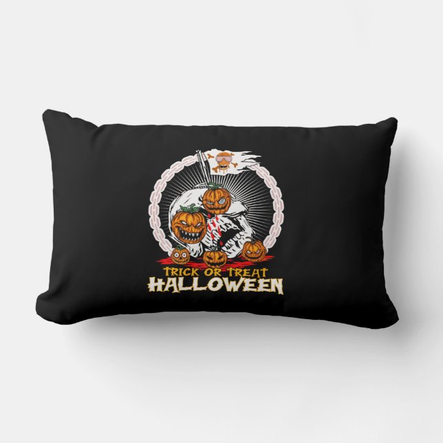 Halloween Trick or treat bordweens Kussen (Voorkant)