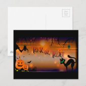 Halloween Trick or treat Briefkaart (Voorkant / Achterkant)