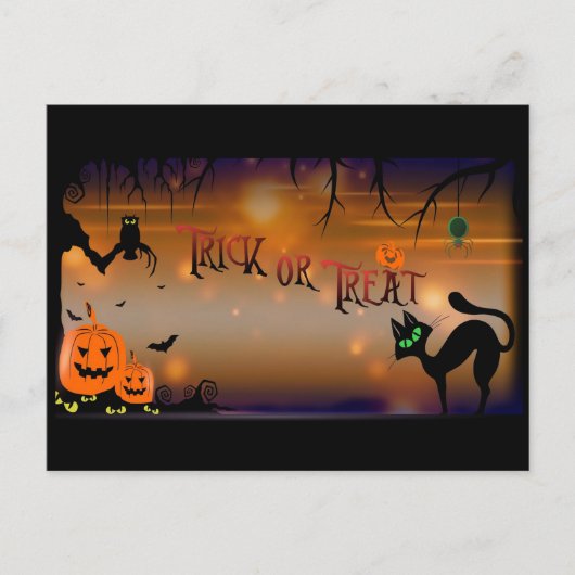 Halloween Trick or treat Briefkaart (Voorkant)