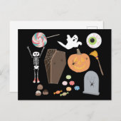 Halloween Trick or treat Briefkaart (Voorkant / Achterkant)
