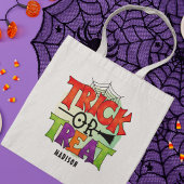 Halloween Trick or treat Broom Gepersonaliseerd Sn Tote Bag