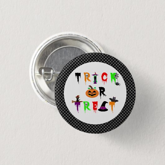 Halloween Trick or treat Button Badge (Voorkant /achterkant)