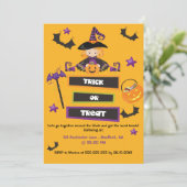 Halloween Trick or Treat Buurt Block Party Kaart (Staand voorkant)