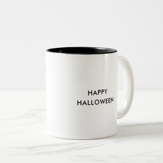 Halloween Trick or treat Cake Poppen Tweekleurige Koffiemok (Voorkant rechts)