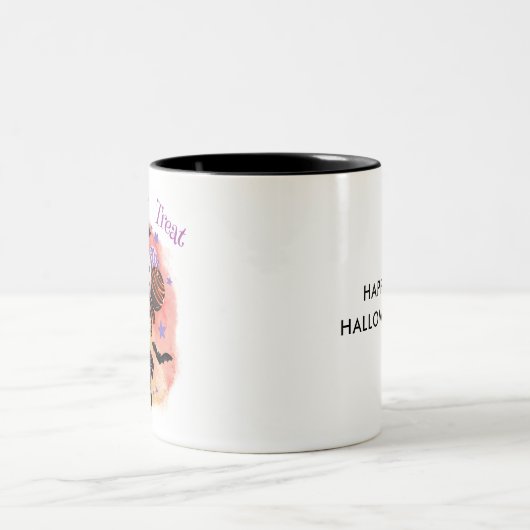 Halloween Trick or treat Cake Poppen Tweekleurige Koffiemok (Center)