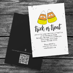Halloween Trick or treat Candy Corn Map QR Code Kaart