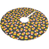 Halloween Trick or treat Candy Corn Pattern Black Kerstboom Rok (Gekanteld)