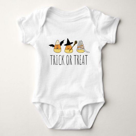 Halloween Trick or treat Candy Corn Romper (Voorkant)