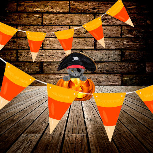 Halloween Trick or treat Candy Corn Vlaggetjes
