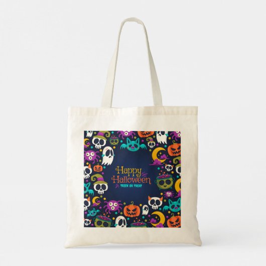 Halloween Trick or treat Canvas tas (Achterkant)