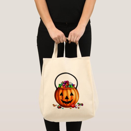 Halloween Trick or treat Canvas tas (Voorkant (product))