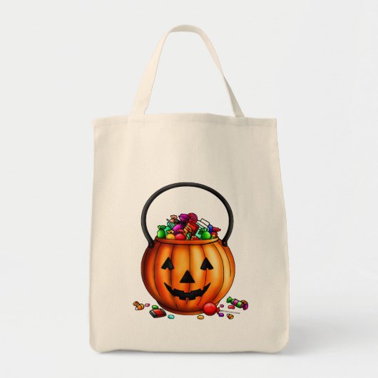 Halloween Trick or treat Canvas tas (Voorkant)