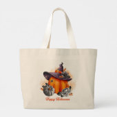 Halloween Trick or treat Canvas tas (Achterkant)