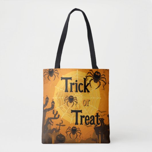 Halloween Trick or treat Canvas tas (Voorkant)