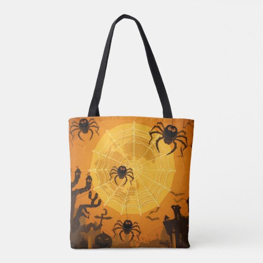 Halloween Trick or treat Canvas tas (Achterkant)