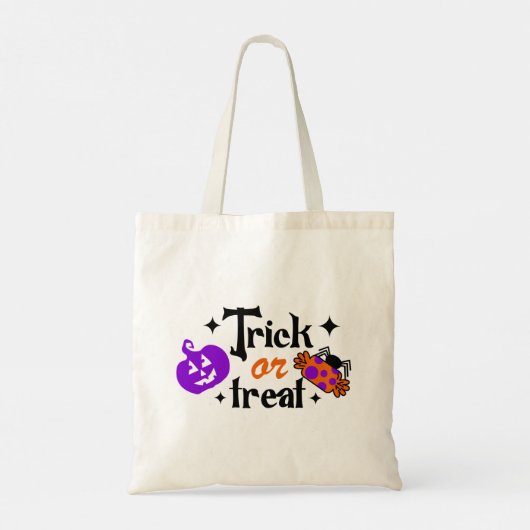 Halloween Trick or treat Canvas tas (Achterkant)