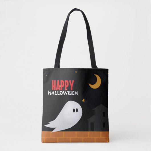 Halloween trick or treat cartoon tote bag (Voorkant)