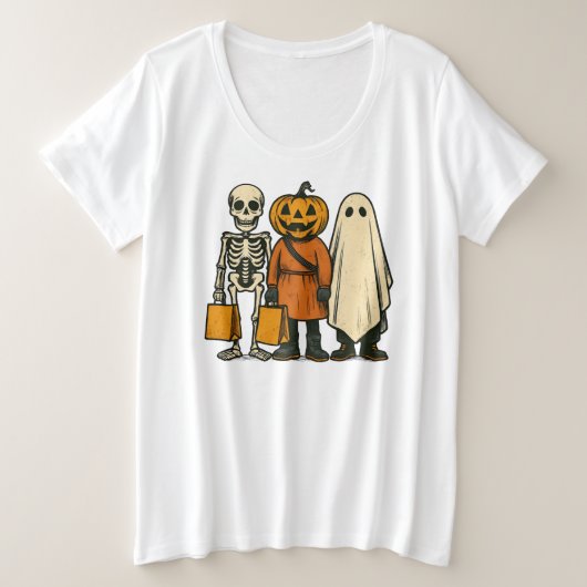 Halloween Trick or Treat Crew Grote Maat T-shirt (Design voorkant)