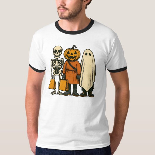 Halloween Trick or treat Crew T-shirt (Voorkant)
