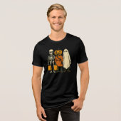 Halloween Trick or Treat Crew Tri-Blend Shirt (Voorkant volledig)