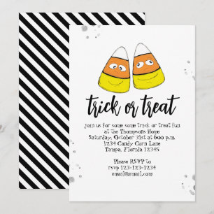 Halloween Trick or treat Cute Candy Corn Simple Kaart