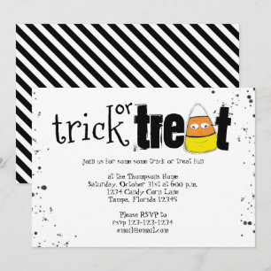 Halloween Trick or treat Cute Candy Corn Simple Kaart