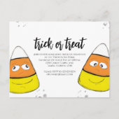 Halloween Trick or treat Cute Social Media QR Code Briefkaart (Voorkant)