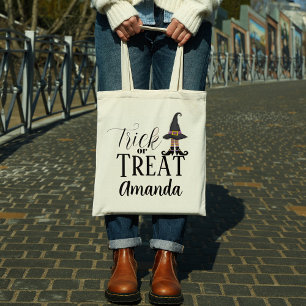 Halloween Trick or treat Cute Witch Shoes Pet Tote Bag