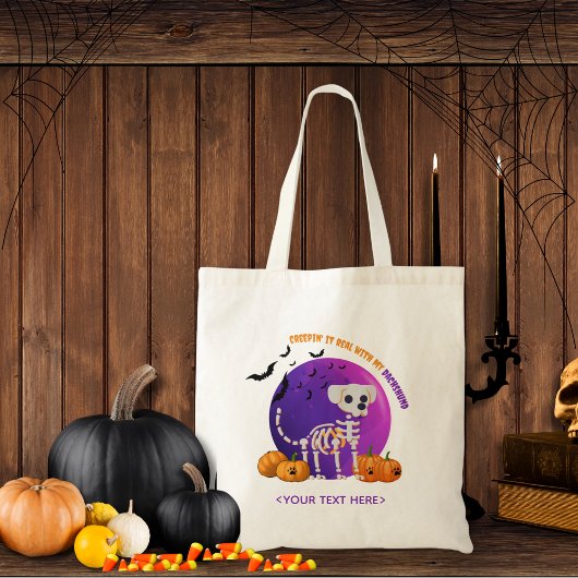 Halloween Trick or treat Dog Snoep Canvas tas