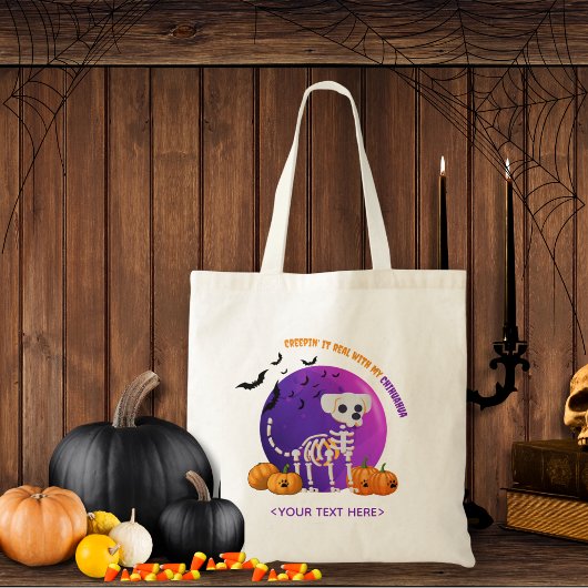 Halloween Trick or treat Dog Snoep Canvas tas