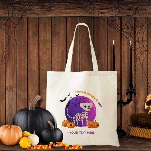 Halloween Trick or treat Dog Snoep Canvas tas