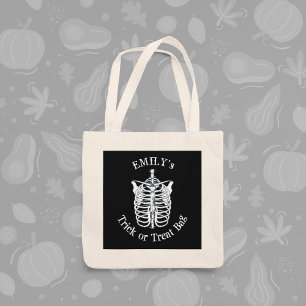 Halloween Trick Or Treat Eng Schrikbarend Skelet Tote Bag