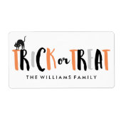 Halloween Trick or treat Etiket (Voorkant)