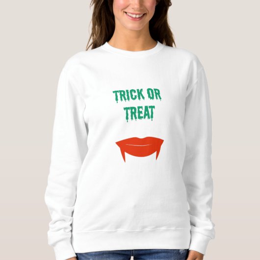 Halloween - Trick or treat Fangs Trui (Voorkant)