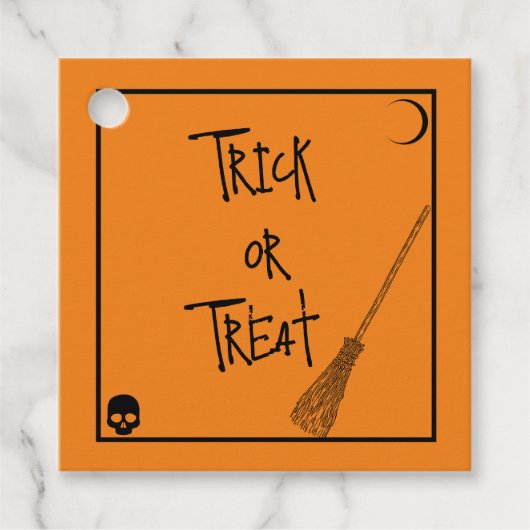 Halloween Trick or treat Favoriet Bedankjes Labels (Voorkant)
