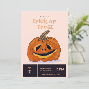 Halloween Trick Or Treat-feest, Halloween Nacht  Kaart