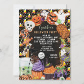Halloween Trick or Treat Feest Kaart (Achterkant)