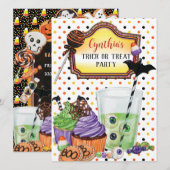 Halloween Trick or Treat Feest Kaart (Voorkant / Achterkant)