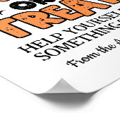 Halloween Trick or treat Feest Tafel Teken Poster (Hoek)