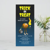 Halloween Trick or Treat feest uitnodiging (Staand voorkant)