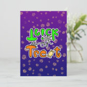 Halloween Trick or treat Flat Kaart (Staand voorkant)